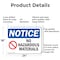 Signmission No Hazardous Materials OSHA Notice Sign, Aluminum, 24in W x 18in L, 2PK OS-2PACK-NS-A-1824-L-14649 - alternate 5